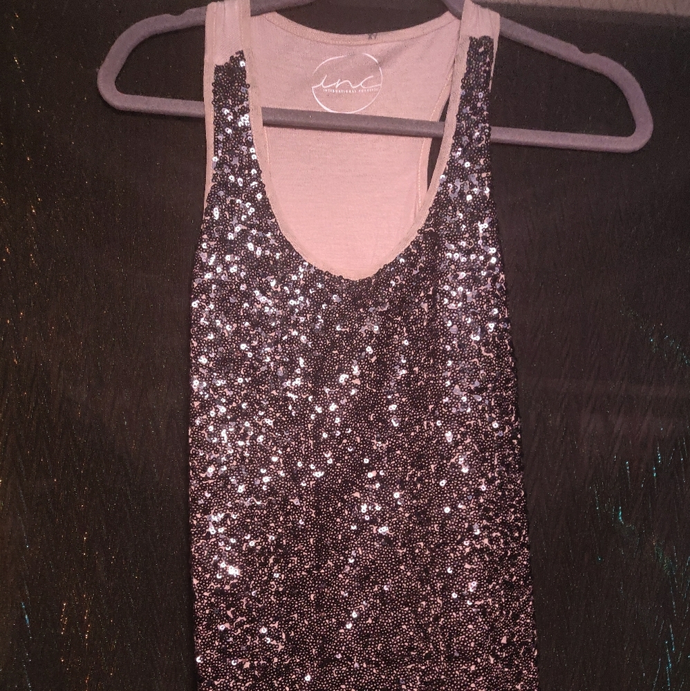 INC BRAND NEW BLACK GLITTER/SEQUIN